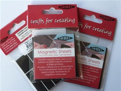 AussieSuperStore Art & Craft Essentials Magnet Sheet 5 x 5 x 3 mm Magnet Sheet 5 x 5 x 3 mm | Craft Magnets | Flexible Magnetic Sheet MG9S55
